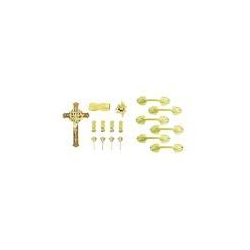 COFFIN BOX HANDLES GOLD-SILVER 6PCS SET H9003 [GIFT BOX]