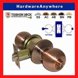 TIESHEN ENTRANCE BALL LOCKSET  A871SS [ROUND KNOB]