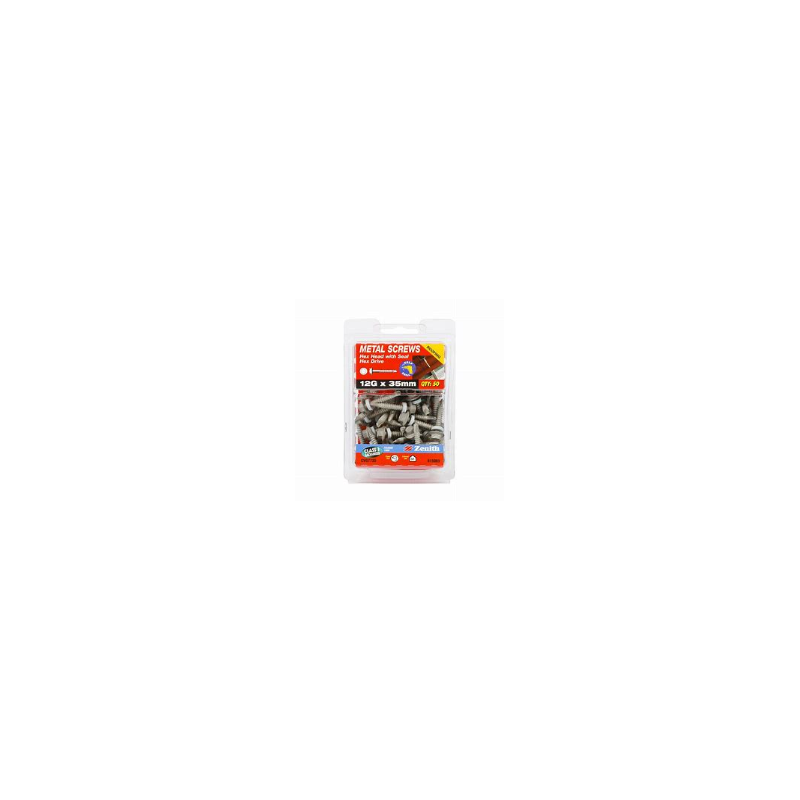 METAL SCREW GOLD 12-14x35mmx50 HEX WASHER HD CVG7735
