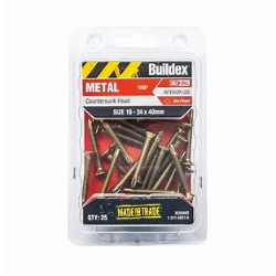 METAL SCREW 10-24Gx40mmx50 C|SUNK RIBBED[WINGED] CBK7640
