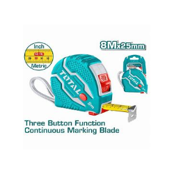 TOTAL TAPE MEASURE STEEL 8M x 25MM