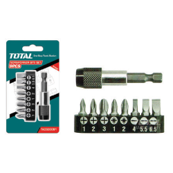 TOTAL SCREWDRIVER BITS SET W- MAGNETIC HOLDER 9PCS