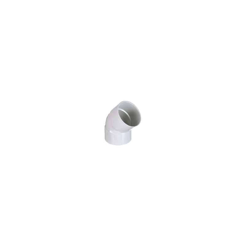 PVC WASTE PLAIN BEND 50mm 45 DEG 101.50.45-D0025045 PVC WASTE PLAIN BEND 50mm 45 DEG 101.50.45-D0025045