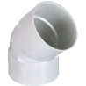 PVC WASTE PLAIN BEND 50mm 45 DEG 101.50.45-D0025045