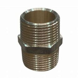 SCREWED BRASS HEX NIPPLE 20mm 5NP020 | 102377