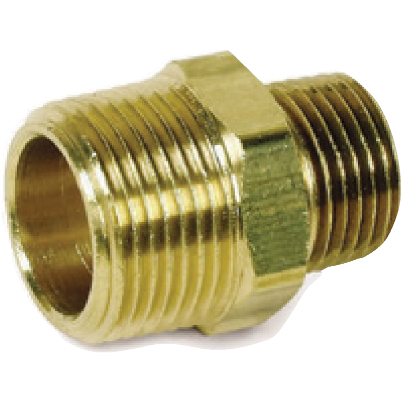 SCREWED BRASS NIPPLE 20 x 15mm HEX REDUCING 5NP220 | 102391 SCREWED BRASS NIPPLE 20 x 15mm HEX REDUCING 5NP220 | 102391