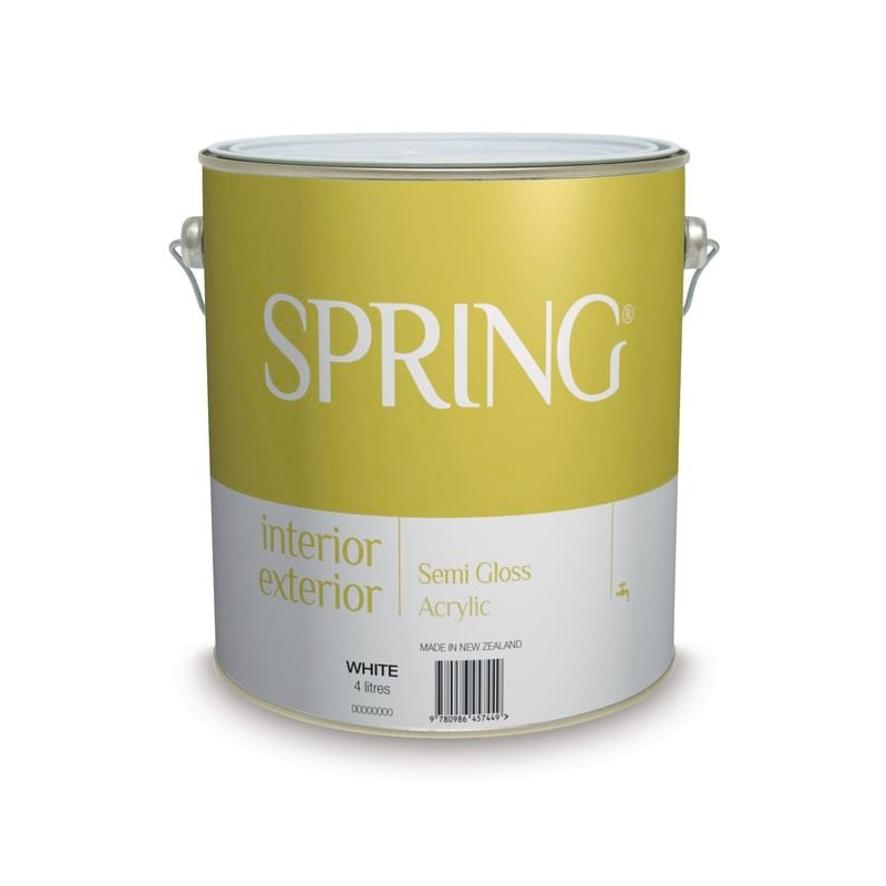 DULUX SPRING GLOSS ACRYLIC WHITE 4L DULUX SPRING GLOSS ACRYLIC WHITE 4L