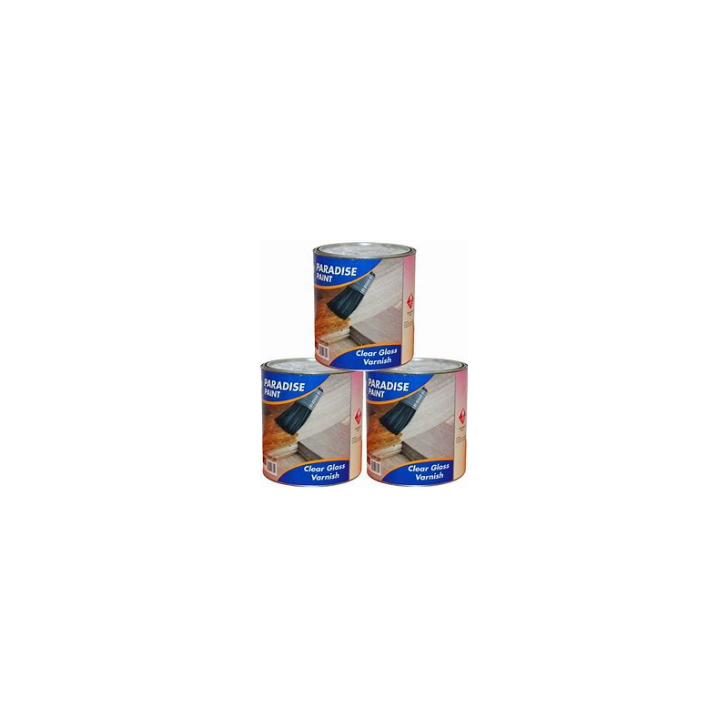 PARADISE PAINTS CLEAR GLOSS VARNISH 1LTR PARADISE PAINTS CLEAR GLOSS VARNISH 1LTR