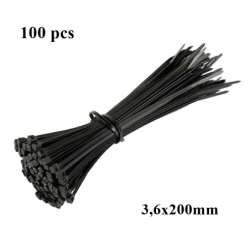 NYLON CABLE TIES 3.6 x 200MM 100PSC|PCK