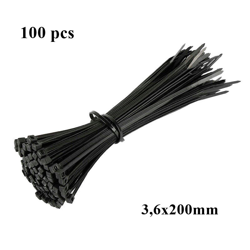 NYLON CABLE TIES 3.6 x 200MM 100PSC|PCK