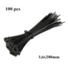 NYLON CABLE TIES 3.6 x 200MM 100PSC|PCK