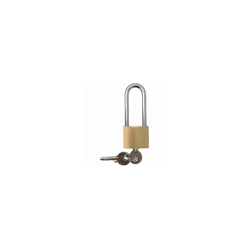 iBUILD PADLOCK 40mm BRASS[L-S] LONG SHACKLE