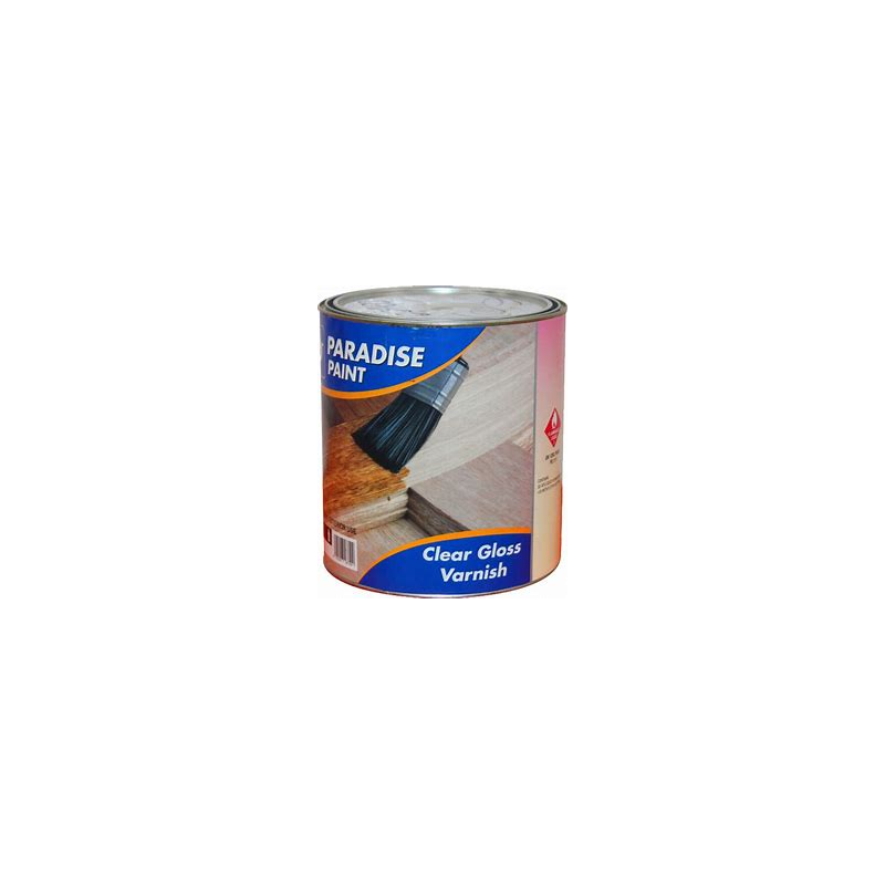 PARADISE PAINTS CLEAR GLOSS VARNISH 4LTR PARADISE PAINTS CLEAR GLOSS VARNISH 4LTR